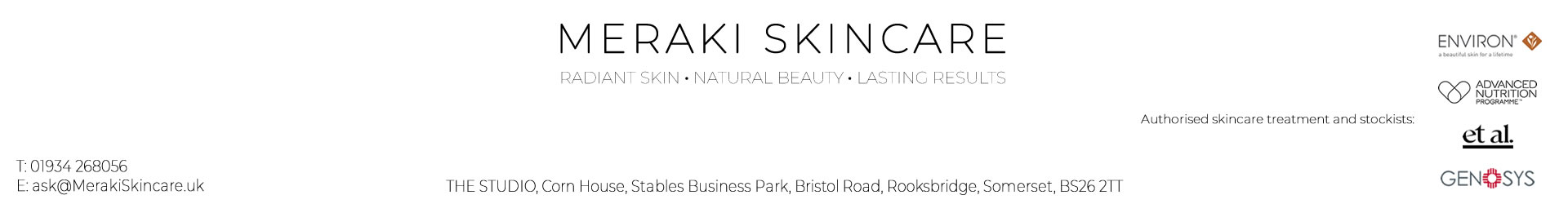Meraki Skincare | THE STUDIO | ENVIRON Stockist